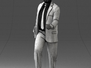 000121 Businessman Walking with Bag 0226 Modelo 3D
