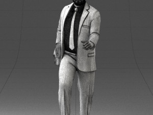 000121 Businessman Walking with Bag 0226 Modelo 3D
