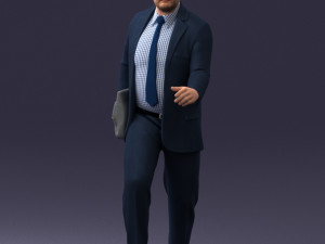 000121 Businessman Walking with Bag 0226 3dp 3D Print Model