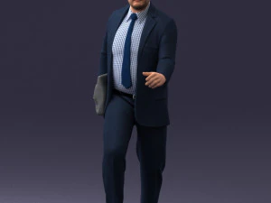 000121 Бізнесмен йде з сумкою 0226 3dp 3D Принт Модель