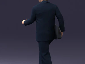 000121 Businessman Walking with Bag 0226 3dp 3D Print Model