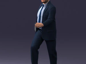 000121 Businessman Walking with Bag 0226 3dp 3D Print Model