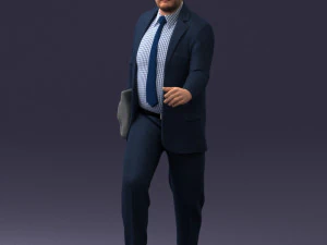 000121 Businessman Walking with Bag 0226 3dp 3D Print Model