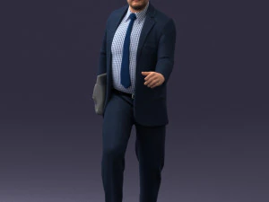 000121 Businessman Walking with Bag 0226 3dp 3D Print Model