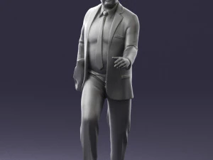 000121 Businessman Walking with Bag 0226 3dp 3D Print Model
