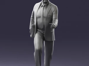 000121 Businessman Walking with Bag 0226 3dp 3D Print Model