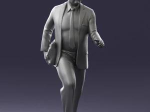 000121 Businessman Walking with Bag 0226 3dp 3D Print Model