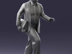 000121 Businessman Walking with Bag 0226 3dp 3D Print Model