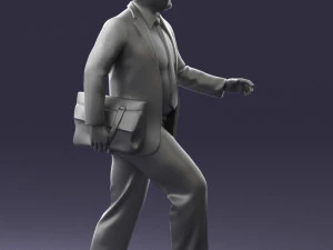 000121 Businessman Walking with Bag 0226 3dp 3D Print Model