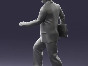000121 Businessman Walking with Bag 0226 3dp 3D Print Model