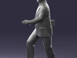 000121 Businessman Walking with Bag 0226 3dp 3D Print Model