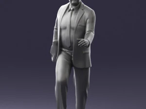 000121 Businessman Walking with Bag 0226 3dp 3D Print Model