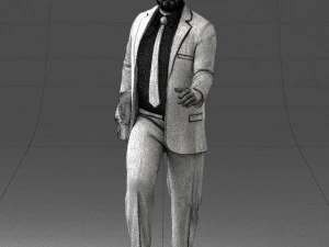 000121 Businessman Walking with Bag 0226 3dp 3D Print Model