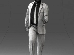 000121 Businessman Walking with Bag 0226 3dp 3D Print Model