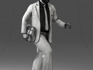 000121 Businessman Walking with Bag 0226 3dp 3D Print Model