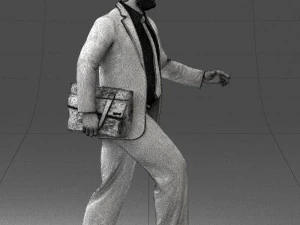 000121 Businessman Walking with Bag 0226 3dp 3D Print Model