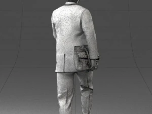 000121 Businessman Walking with Bag 0226 3dp 3D Print Model