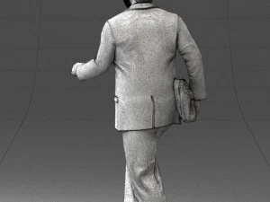 000121 Businessman Walking with Bag 0226 3dp 3D Print Model