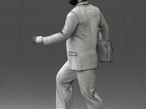 000121 Businessman Walking with Bag 0226 3dp 3D Print Model