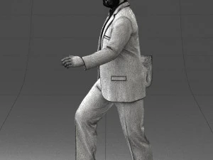 000121 Businessman Walking with Bag 0226 3dp 3D Print Model