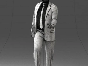 000121 Businessman Walking with Bag 0226 3dp 3D Print Model