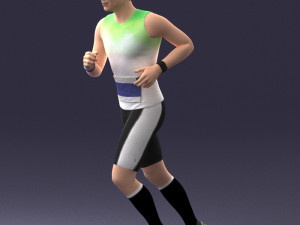 000124 Running man in tracksuit 0424 3D 模型