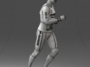 000124 Running man in tracksuit 0424 3D 模型