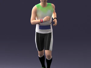 000124 Running man in tracksuit 0424 3dp 3D Print Model
