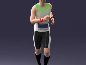 000124 Running man in tracksuit 0424 3dp 3D Принт Модель