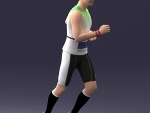 000124 Running man in tracksuit 0424 3dp 3D Print Model