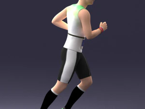 000124 Running man in tracksuit 0424 3dp 3D Print Model