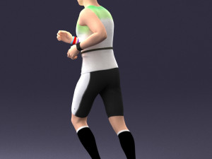 000124 Running man in tracksuit 0424 3dp 3D Принт Модель
