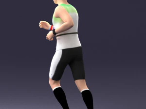 000124 Running man in tracksuit 0424 3dp 3D Print Model