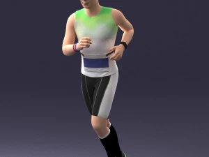 000124 Running man in tracksuit 0424 3dp 3D Print Model