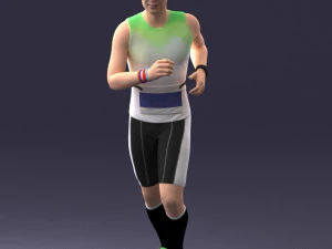 000124 Running man in tracksuit 0424 3dp 3D Print Model