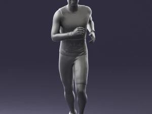 000124 Running man in tracksuit 0424 3dp 3D Print Model