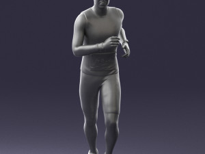 000124 Running man in tracksuit 0424 3dp 3D Принт Модель