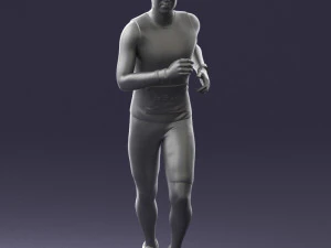 000124 Running man in tracksuit 0424 3dp 3D Print Model