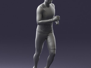 000124 Running man in tracksuit 0424 3dp 3D Принт Модель