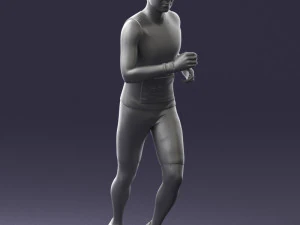000124 Running man in tracksuit 0424 3dp 3D Print Model