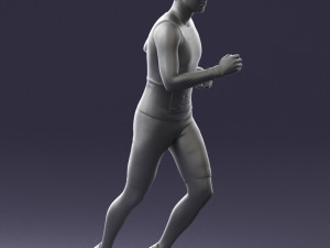 000124 Running man in tracksuit 0424 3dp 3D Принт Модель