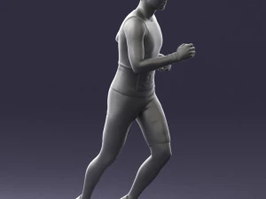 000124 Running man in tracksuit 0424 3dp 3D Print Model