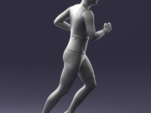 000124 Running man in tracksuit 0424 3dp 3D Принт Модель
