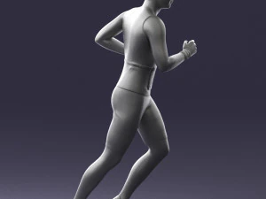 000124 Running man in tracksuit 0424 3dp 3D Print Model
