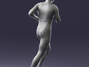 000124 Running man in tracksuit 0424 3dp 3D Print Model