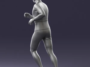 000124 Running man in tracksuit 0424 3dp 3D Print Model