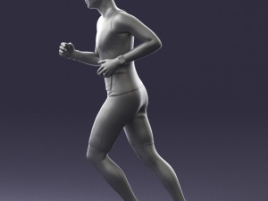 000124 Running man in tracksuit 0424 3dp 3D Принт Модель