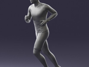 000124 Running man in tracksuit 0424 3dp 3D Принт Модель