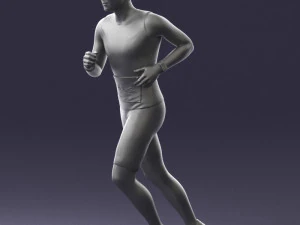 000124 Running man in tracksuit 0424 3dp 3D Print Model