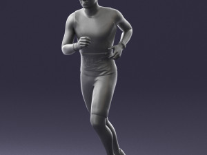 000124 Running man in tracksuit 0424 3dp 3D Принт Модель